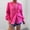 Hot Pink, variant on Lolmot Women Long Sleeve Tops Fall Fashion Elegant Lace Hollow Out Shirts Lantern Sleeves Round Neck Single Breasted Tops