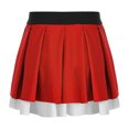 thumbnail image 3 of Jelory Jupe-Short Plissée pour Filles, Jupe Patineuse Décontractée Évasée Unie, Taille Haute, Uniforme Scolaire, 6-16 Ans, Rouge, 8, 3 of 7