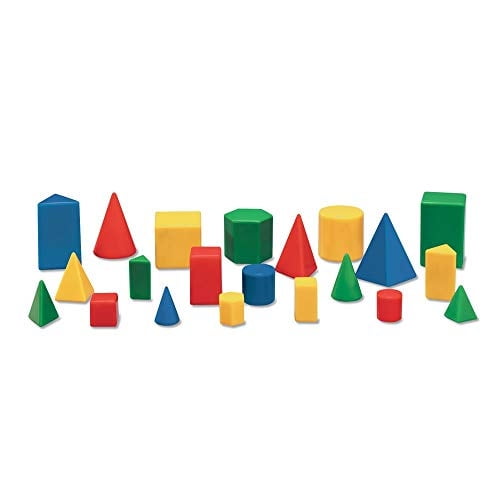 Set geométrico hand2mind Mini Plastic GeoSolids con 32 bloques