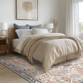 thumbnail image 4 of DEORAB 3X5 Area Rugs for Living Room, Machine Washable Bedroom Rugs Distressed Vintage Print Large Throw Rug Dining Room Aesthetic, Non Slip Carpet with Gripper, Ultra-Thin, 4 of 8