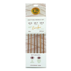 Lion Brand Bamboo Knitting Needle Set, Sizes 6-8