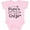 AD-Pink, variant on Inktastic Papa's Little Girl with Hearts Flower and Butterfly Girls Baby Bodysuit