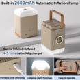 thumbnail image 3 of Coverado Colchón de aire para asiento trasero de coche, cama inflable portátil inalámbrica para coche con bomba de aire y arado integrados, bolsa de almacenamiento, kit de parches, almohadilla para do, 3 of 5