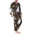 thumbnail image 2 of Balery Bones And Leaves Pattern Pajama Sets for Men Long Sleeve 2 Piece Sleepwear Loungewear Sets Soft PJ's with Pockets Long Sleeve Comfy Pj Sets-Medium, 2 of 7