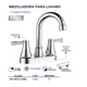 thumbnail image 2 of Llave Mezcladora Baño Lavabo Alfa  Acero Inoxidable Cromada Manerales Cuadrados Garza, 2 of 3