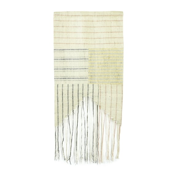 Creative Co-Op 50"H Woven Cotton Striped Wall Hanging with Fringe