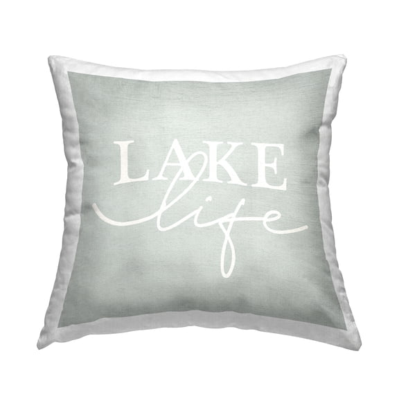 Stupell Industries Rustic Lake Life Decorative Printed Throw Pillow, 18 x 18