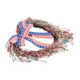 thumbnail image 4 of Corona del Día de la Independencia Corazón Rojo Blanco Azul Baya Puerta Colgante Adorno Corona, 4 of 12