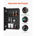 thumbnail image 3 of VEVOR Medicine Cabinet, 16 x 24 inch, Medicine Cabinet for Bathroom with Mirror, Aluminum Frame Bathroom Wall Cabinet, 2-layer Adjustable Shelves, Recessed & Wall-mounted Installation, 3 of 9