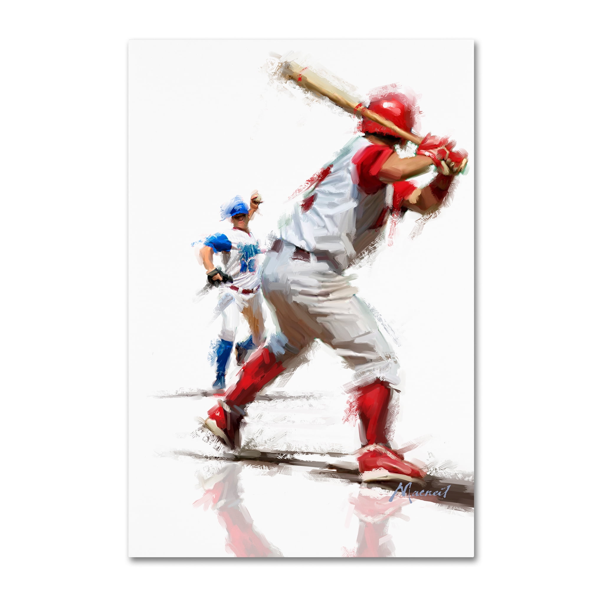 Trademark Fine Art 'Baseball' Canvas Art by The Macneil Studio