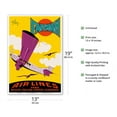 thumbnail image 2 of Paris Belgium Holland Germany Scandinavia - Farman Air Lines - Vintage Airline Travel Poster by Albert Solon c.1926 - Master Art Print (Unframed) 13in x 19in, 2 of 4