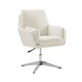 thumbnail image 4 of Bowery Hill Modern / Contemporary Metal Swivel Chair in White, 4 of 19
