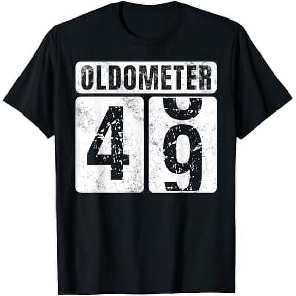 Oldometer 49 Shirt Vintage Funny 49th Birthday Gift Idea T-Shirt