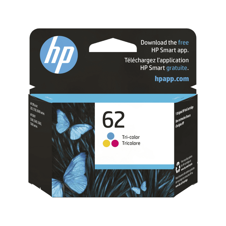 HP 62, (C2P06AN) Tri-Color Original Ink Cartridge HP 62, (C2P06AN) Tri-Color Original Ink Cartridge