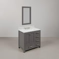thumbnail image 2 of Water Creation Madison 36" Hardwood Single Bathroom Vanity in Gray/Chrome, 2 of 8