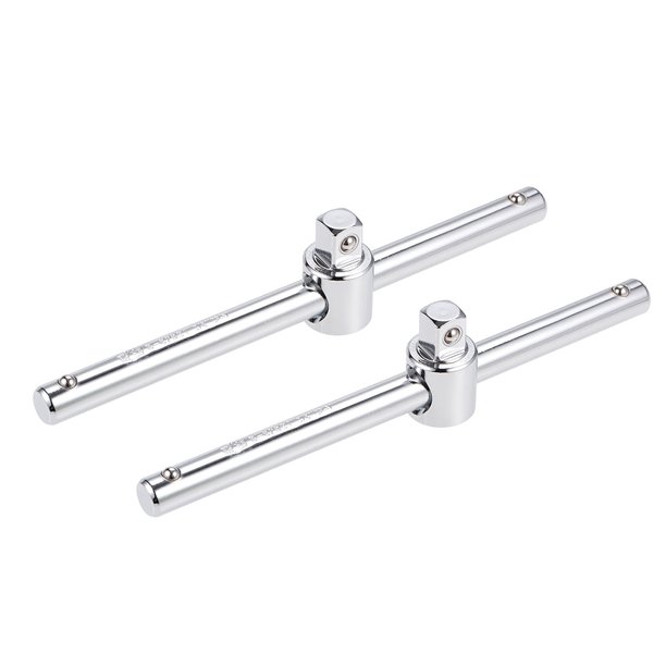 2 Pcs 3/8" Drive Sliding Wrench Breaker Bar Adjustable THandle Socket