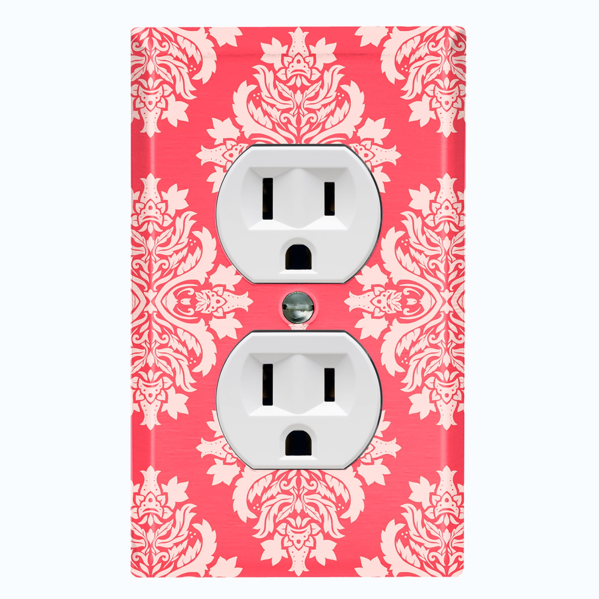 Elegant Damask Light Switch & Outlet Covers - Red & Gold, Standard Size