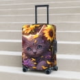 thumbnail image 6 of Rateoe Sunshine Cute Cat Sunflower Printed Luggage Cover, Suitcase Protector Fits 18-32 Inch Luggage-Medium, 6 of 7