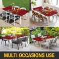 thumbnail image 5 of Red Sunshine Sunflower Table Cloths for 3 Foot Rectangle Tables, Pastoral Bees Farmhouse Floral Patio Waterproof Elastic Fitted Tablecloths, Washable Rectangular Table Cover for Camping, 5 of 8