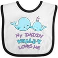 thumbnail image 3 of Inktastic My Daddy Whale-y Loves Me Boys or Girls Baby Bib, 3 of 4
