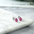 thumbnail image 4 of Gem Stone King 925 Sterling Silver Pure Pink Mystic Topaz Stud Earrings for Women Men (2.00 Cttw, Gemstone Birthstone, Pear Shape 8X5MM), 4 of 4