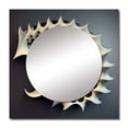 thumbnail image 2 of Designart "3D Fractal Universe Exploration III" Fractals Blue Large Square Mirror - Square Bedroom Mirror Printed Wall Decor - Transitional Square Printed Wall Mirror Art, 2 of 5