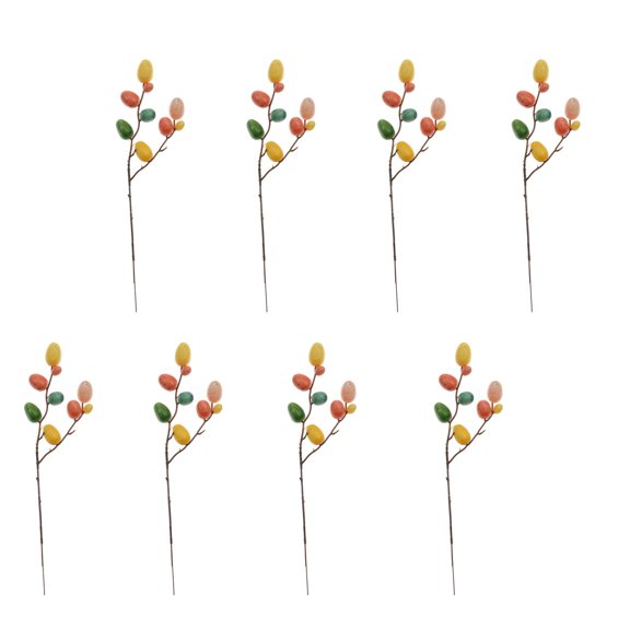 TUWAFE 8 Pcs Easter Egg Decorations, Durable Holiday Ornaments for Home Living Room, DIY Floral Arrangement Adornments for Seasonal Party Table Centerpieces