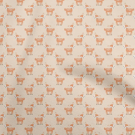 oneOone Viscose Chiffon Peach Fabric Animal Craft Projects Decor Fabric Printed By The Yard 42 Inch Wide