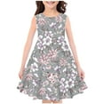 thumbnail image 4 of Juslio Dresses for Girls Girls Kids Clothes Sleeveless Print Little Girl Dresses 5 Years Gray, 4 of 4
