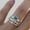 Gold, variant on Womens Fashion Personalized Gemstone Alloy Ring Set, Electroplated Imitation Gold, 3-Piece Set