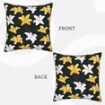 thumbnail image 3 of Haiem Lilies Flowers Print Velvet Soft Solid Decorative Square Throw Pillow Covers Set with Elegant Piping Christmas Cushion Case for Sofa Bedroom Car-16"x16", 3 of 8