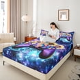 thumbnail image 4 of Castle Fairy Abstract Video Game Bed Sheets,Bling Cosmos Galaxy King Sheets, 4 of 7