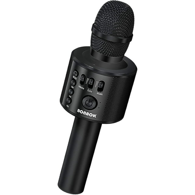 Portable Bluetooth Karaoke Microphone with Speaker - Q37 Black