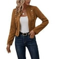 thumbnail image 2 of UTSJKR Womens Cropped Blazer Jacket 2024 Fall Fashion Casual Lightweight Fitted Office Outwear Suit Yellow XL, 2 of 7
