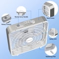 thumbnail image 3 of Shinic Ventilador de caja de 20 pulgadas, ventilador de refrigeración de 3 velocidades para circulación de aire con asa de fácil transporte y parrillas de seguridad, potente ventilador para uso en int, 3 of 5