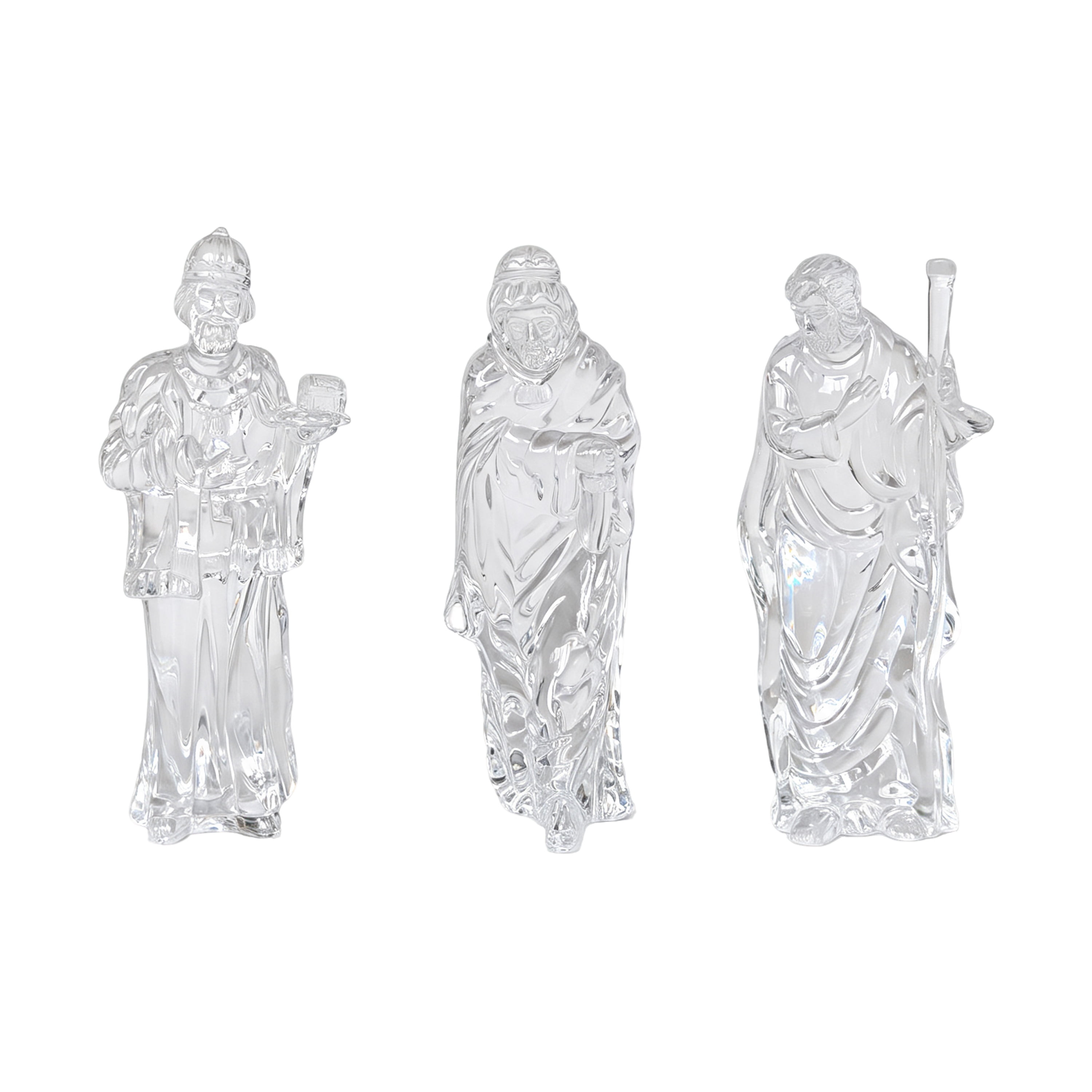 Christmas Indoor Decorative Plastic Clear Nativity Scene Set, 8 Pieces, by Holiday Time