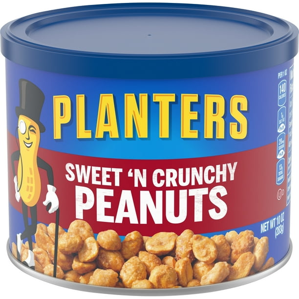 Planters Sweet 'N Crunchy Peanuts, 10 oz Canister
