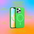 thumbnail image 3 of TEMOGU-- Neon Green Crystal Clear Phone Case for iPhone 14 Pro, Compatible with MagSafe - 360° Shockproof Protective Cases Designed for Apple iPhone 14 Pro, 3 of 4