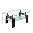 thumbnail image 7 of Center Coffee Table, Tempered Glass Top Stainless Steel Legs for Living Room, White, 7 of 7