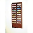 thumbnail image 1 of Pemberly Row 20 Pocket Wall Mount Magazine Rack in Mahogany, 1 of 1