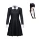 thumbnail image 2 of Conjunto de disfraces de Cosplay de Wednesday Addams, disfraces de fiesta de Carnaval de Halloween para niños adultos, 2 of 4
