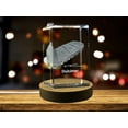 thumbnail image 3 of Dulcimer (Hammer) 3D Engraved Crystal 3D Engraved Crystal Keepsake/Gift/Decor/Collectible/Souvenir, 3 of 6