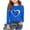 Blue, variant on SGFCWSX Girls Long Sleeve Tops Round Neck Shirts Kids Fall Casual T-Shirts Pink Size 2-3 Years
