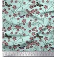 thumbnail image 1 of Soimoi Poly Georgette Fabric Insect,Leaves & Flower Floral Print Sewing Fabric Yard 42 Inch Wide, 1 of 2