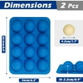 thumbnail image 4 of Golf Ball Chocolate Molds, Silicone 12-Cavity Mold for Cake Decorations, Hot Chocolate Bomb, Candy (Pack of 2), 4 of 6