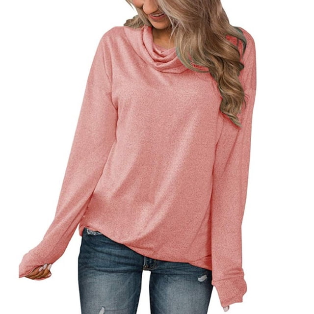 Pulls à Manches Longues pour Femmes, Chemise à Col Bénitier, Tunique Décontractée