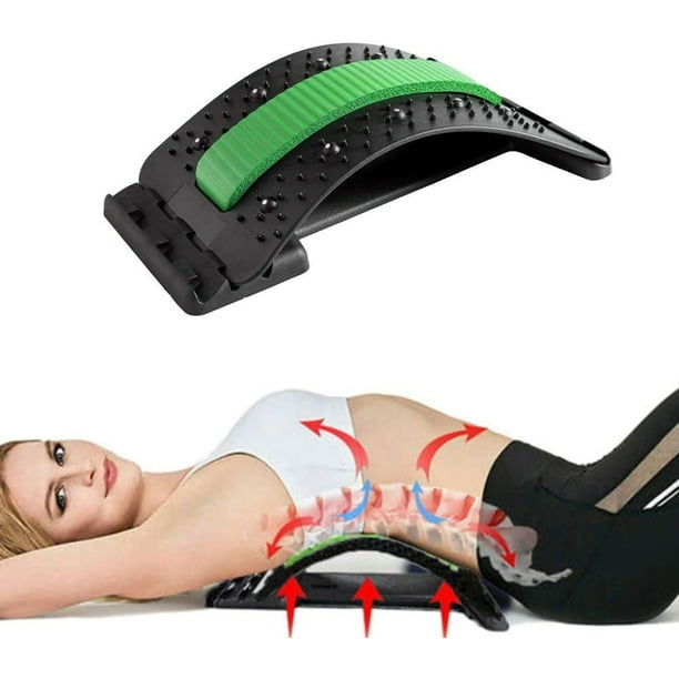Back Stretcher Magnetic Therapy,pro Magic backright therapuetic Lumbar  Stretcher for Back Support, Lumbar Support for Office Chair (Green) 