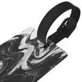thumbnail image 3 of Kdxio Fluid Black White Paint Swirls Luggage Tags Privacy Cover ID Label Suitcase Tags Identifiers For School Bags,Suitcases, 3 of 7