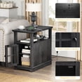 thumbnail image 4 of PLAMLE End Tables for Living Room with Storage Shelf,Narrow Sofa Side Table Slim Chair Side Table Adjustable Feet End table for Bedroom, 4 of 7