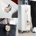 thumbnail image 6 of Eiffel Tower Valentine's Day 2Pcs PU Leather Round Luggage Tags with Privacy Cover and Name ID Tag for Suitcase, Handbags, Backpacks, School Bags, 6 of 6